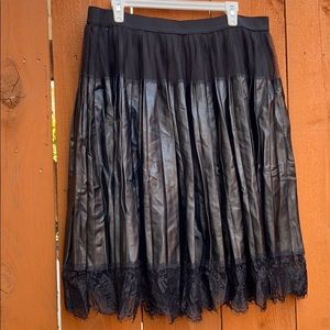 Leather and Lace Black Skirt